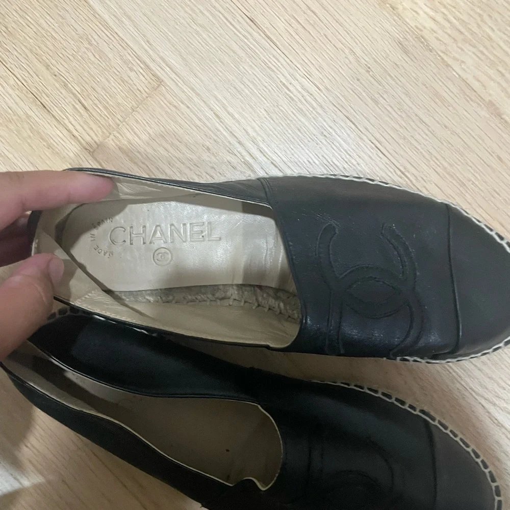 Chanel lambskin espadrilles 37 black - Picture 3 of 3